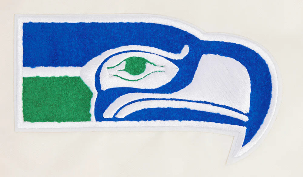 NFL SEATTLE SEAHAWKS RETRO CLASSIC MEN'S RIB SATIN JACKET