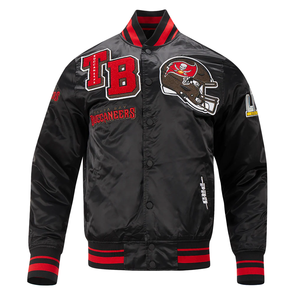 NFL TAMPA BAY BUCCANEERS MASHUP MEN'S RIB SATIN JACKET