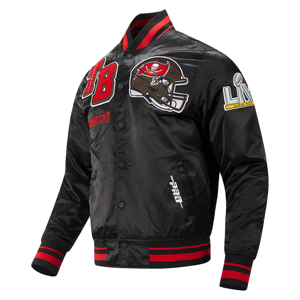 NFL TAMPA BAY BUCCANEERS MASHUP MEN'S RIB SATIN JACKET