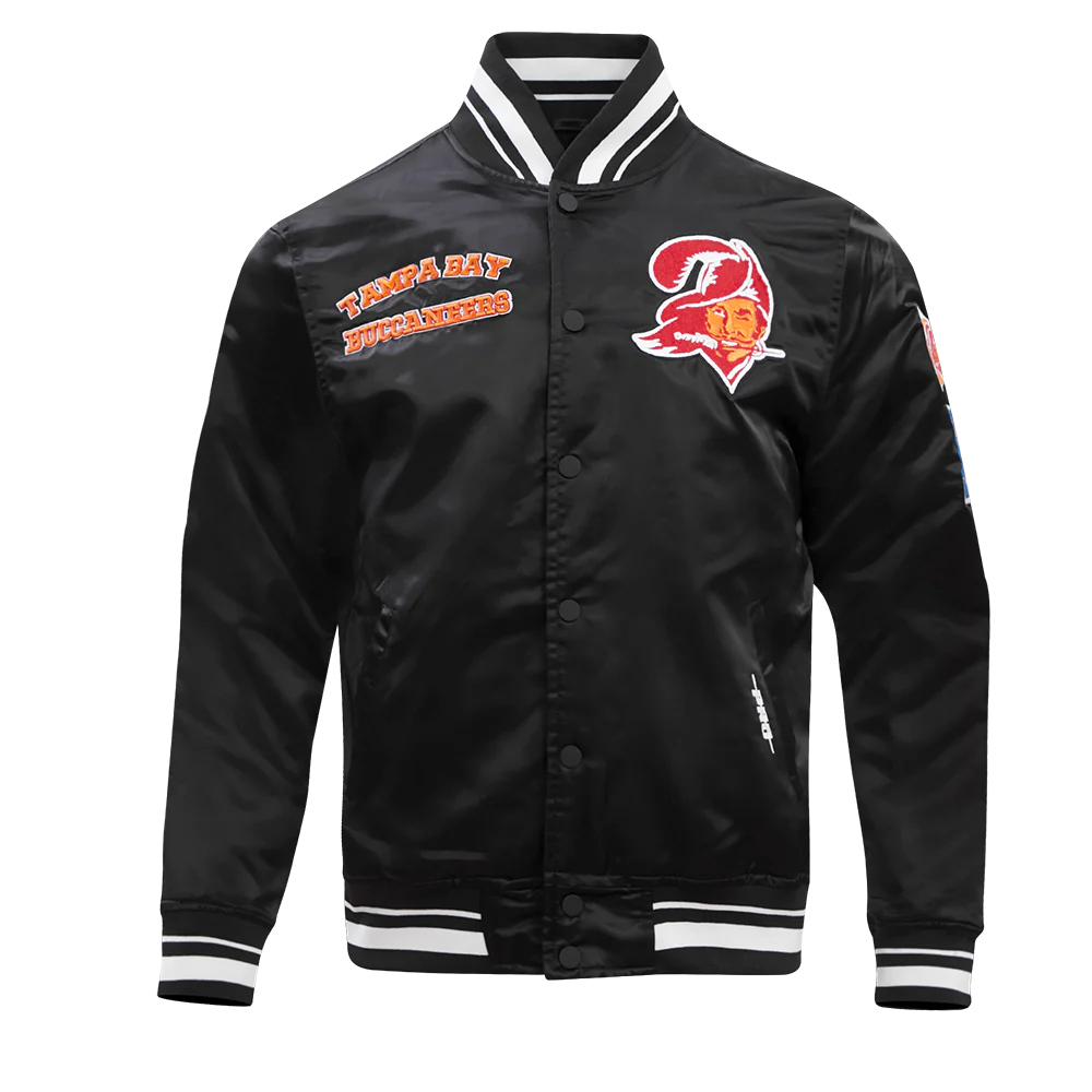 NFL TAMPA BAY BUCCANEERS RETRO CLASSIC MEN'S RIB SATIN JACKET