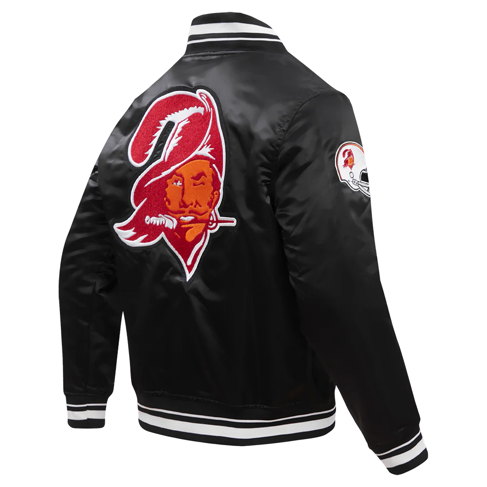 NFL TAMPA BAY BUCCANEERS RETRO CLASSIC MEN'S RIB SATIN JACKET