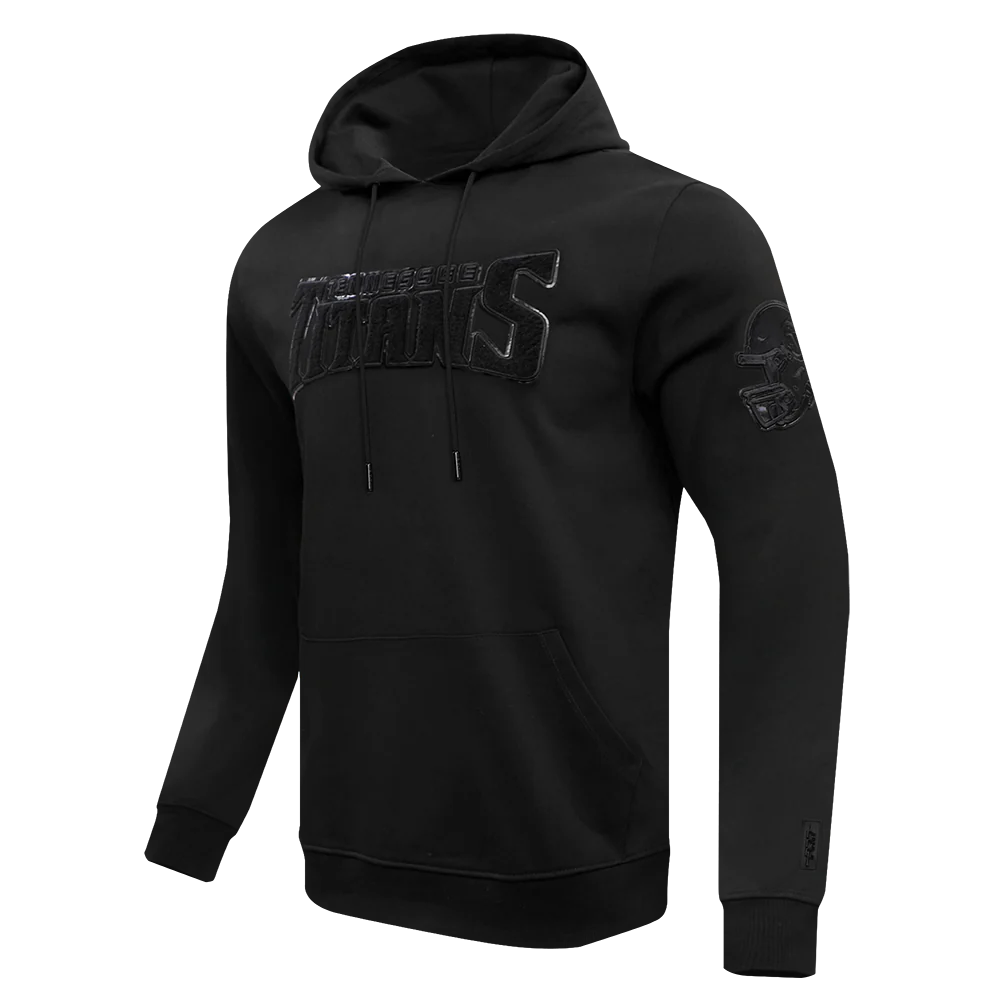 NFL TENNESSEE TITANS TRIPLE BLACK MEN'S DK PO HOODIE