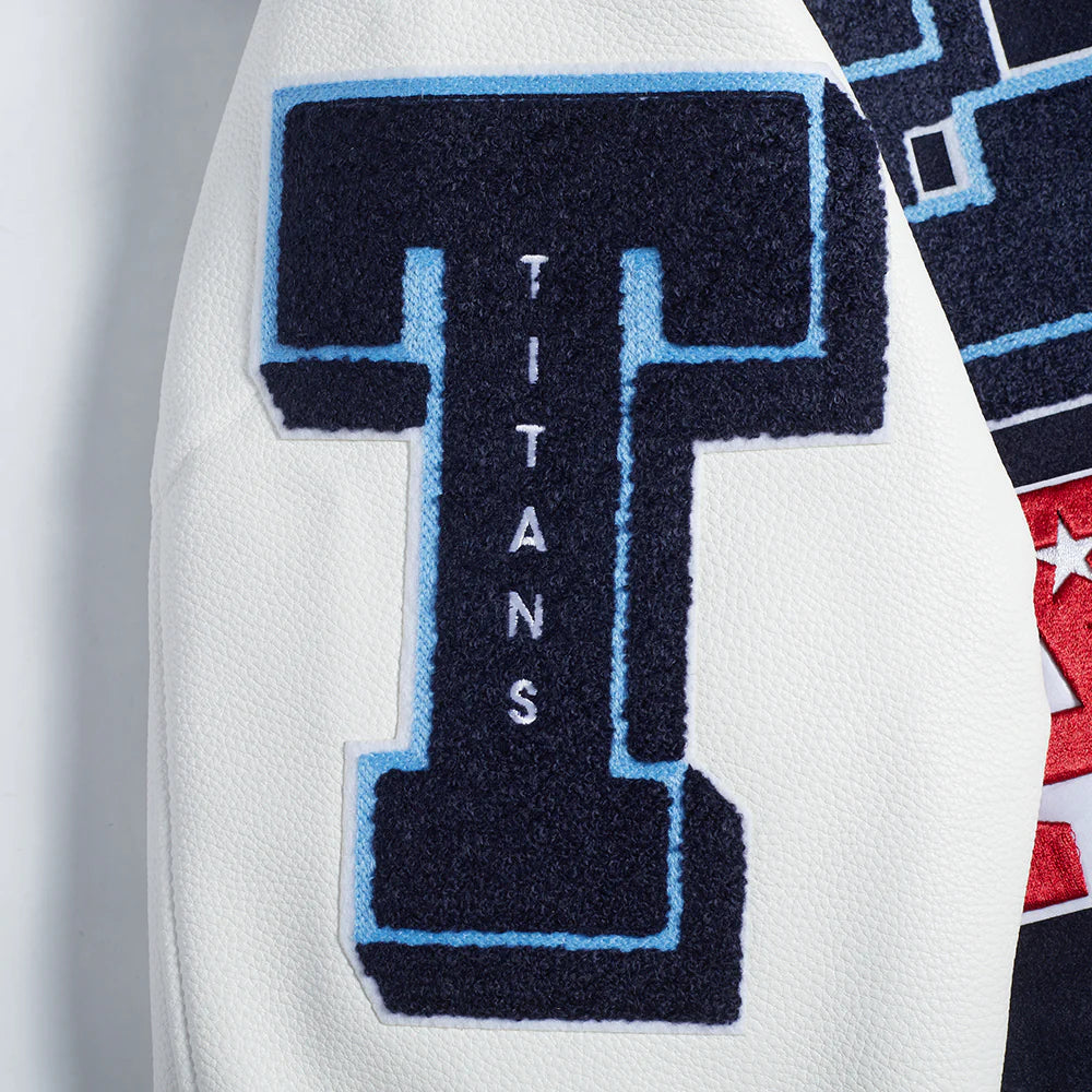 NFL TENNESSEE TITANS MASHUP MEN'S RIB WOOL VARSITY JACKET