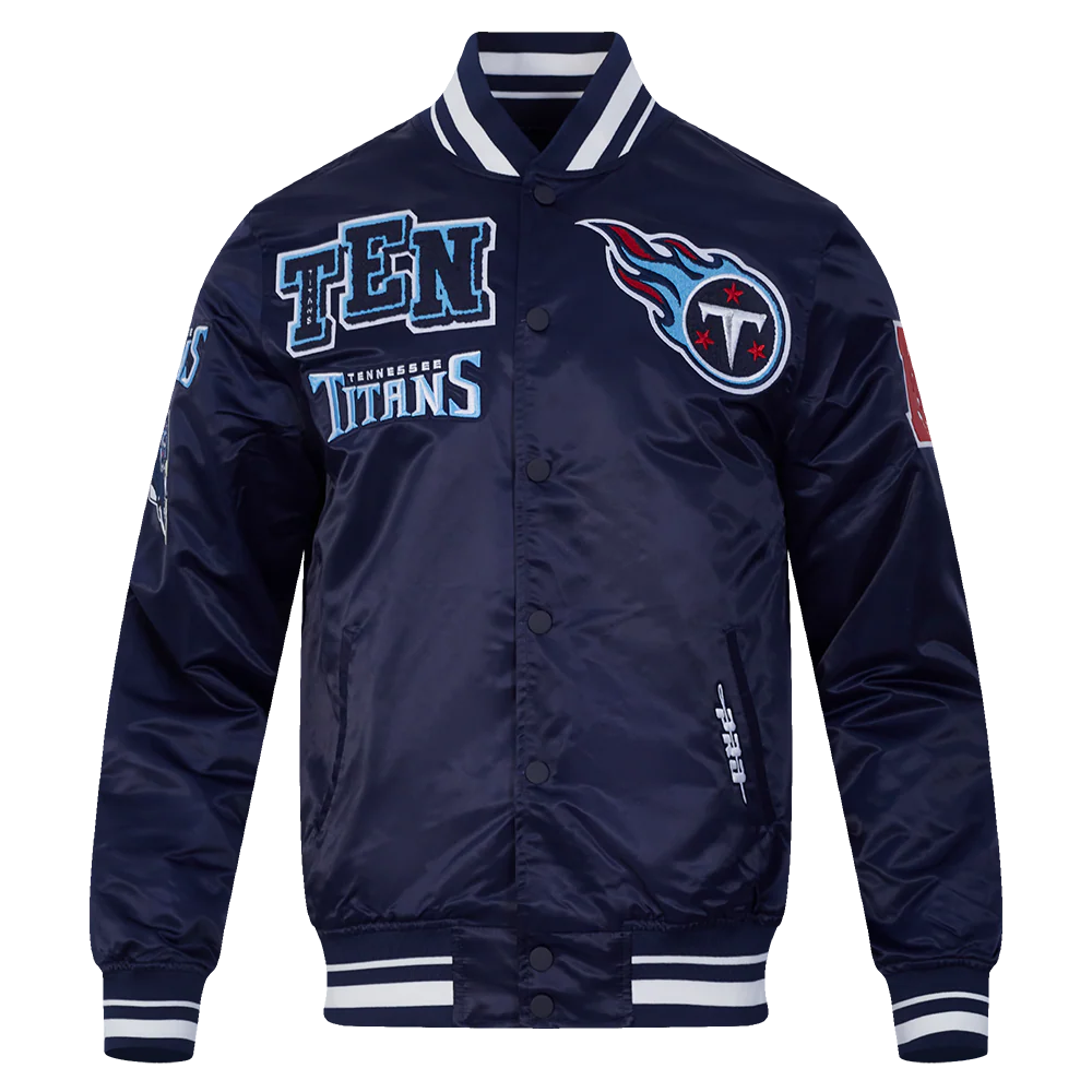 NFL TENNESSEE TITANS MASHUP MEN'S RIB SATIN JACKET