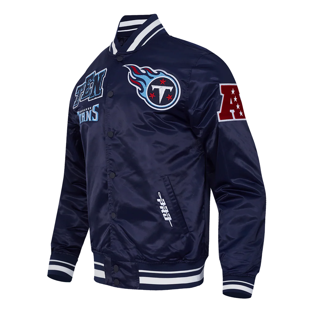 NFL TENNESSEE TITANS MASHUP MEN'S RIB SATIN JACKET