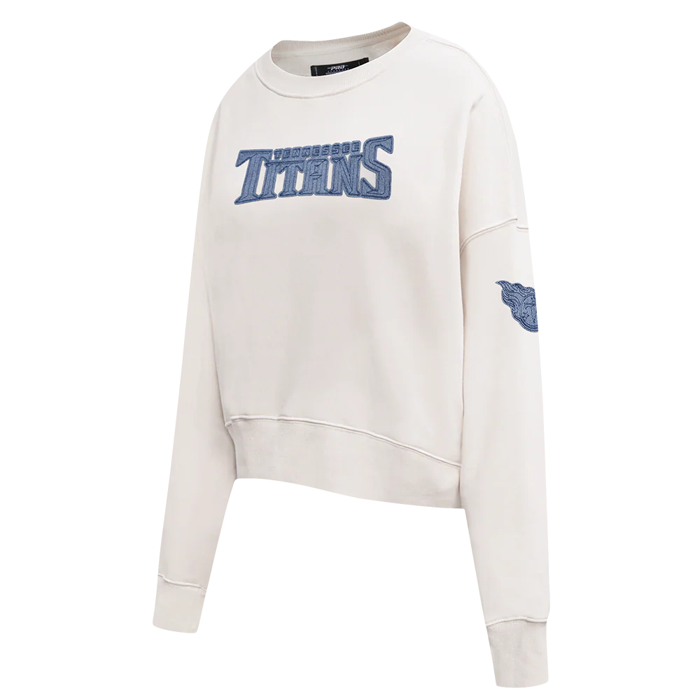 NFL TENNESSEE TITANS VARSITY BLUES WOMEN'S FLC CREWNECK