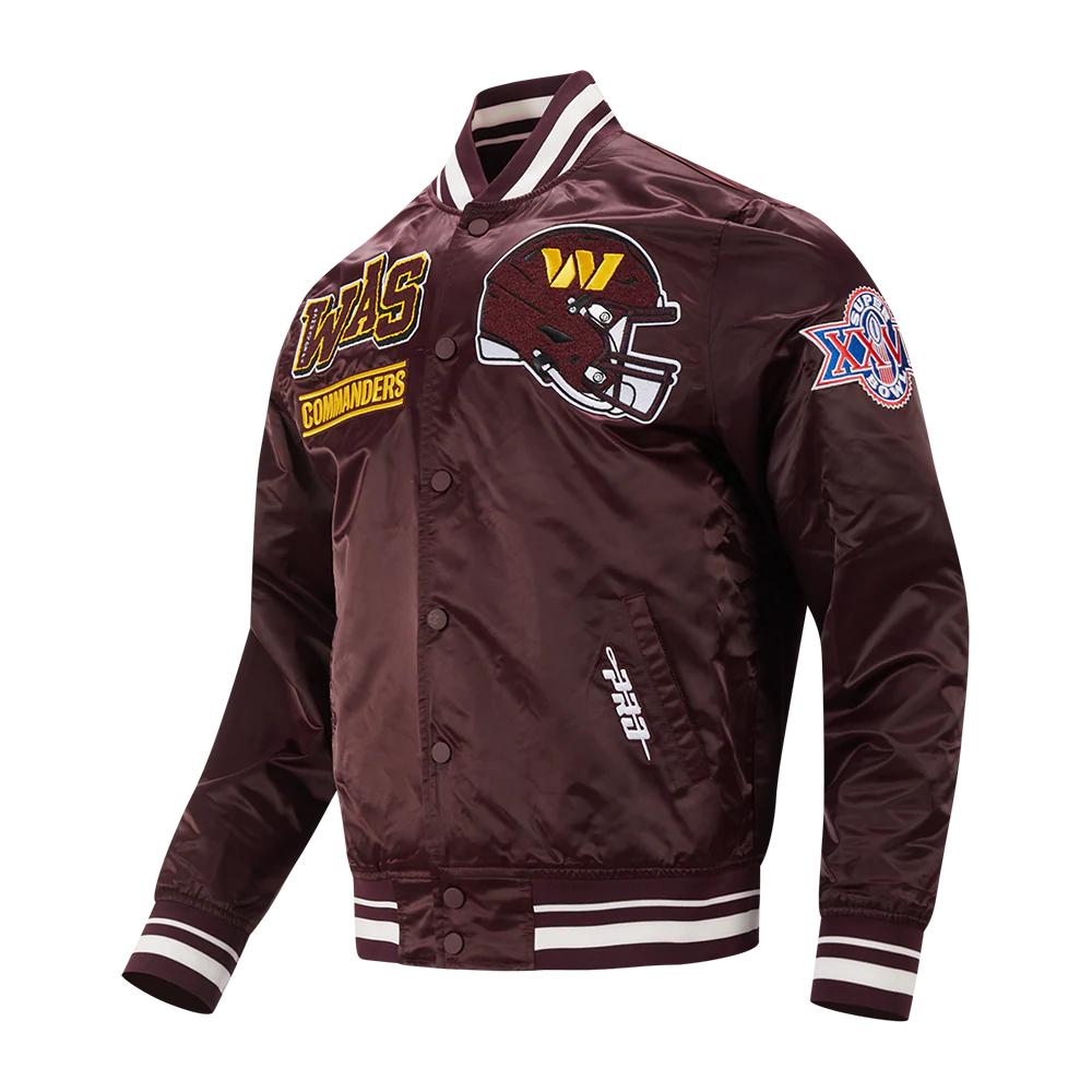 NFL WASHINGTON COMMANDERS MASHUP MEN'S RIB SATIN JACKET