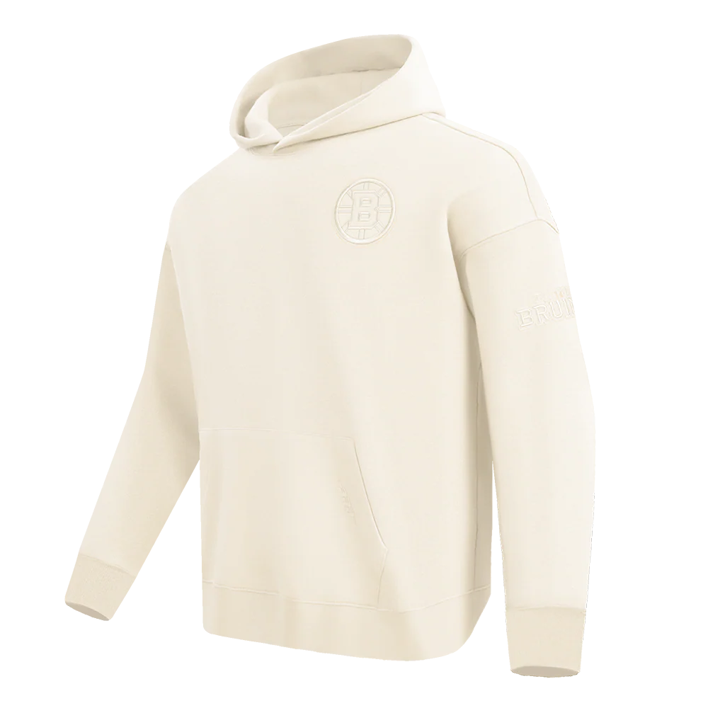 NHL BOSTON BRUINS NEUTRAL MEN'S DROP SHOULDER PULLOVER HOODIE