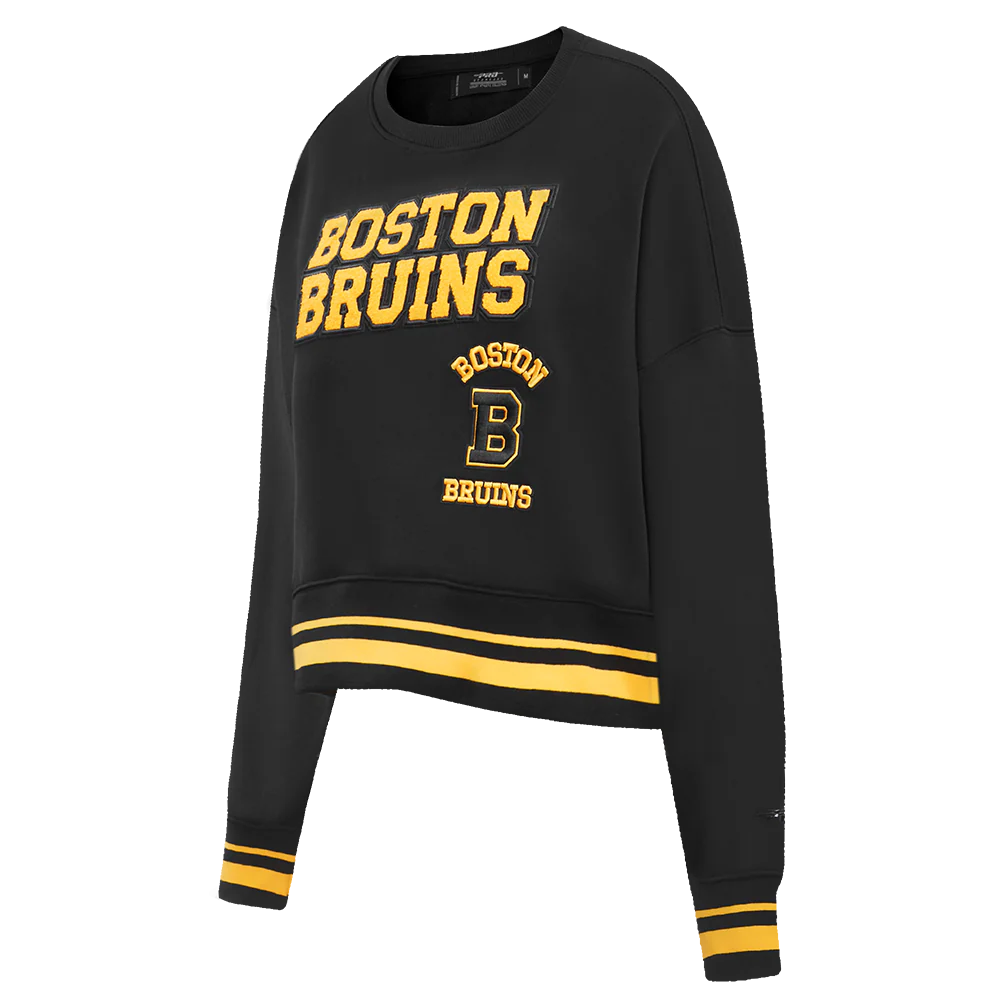 NHL BOSTON BRUINS RETRO CLASSIC WOMEN'S RIB CREWNECK