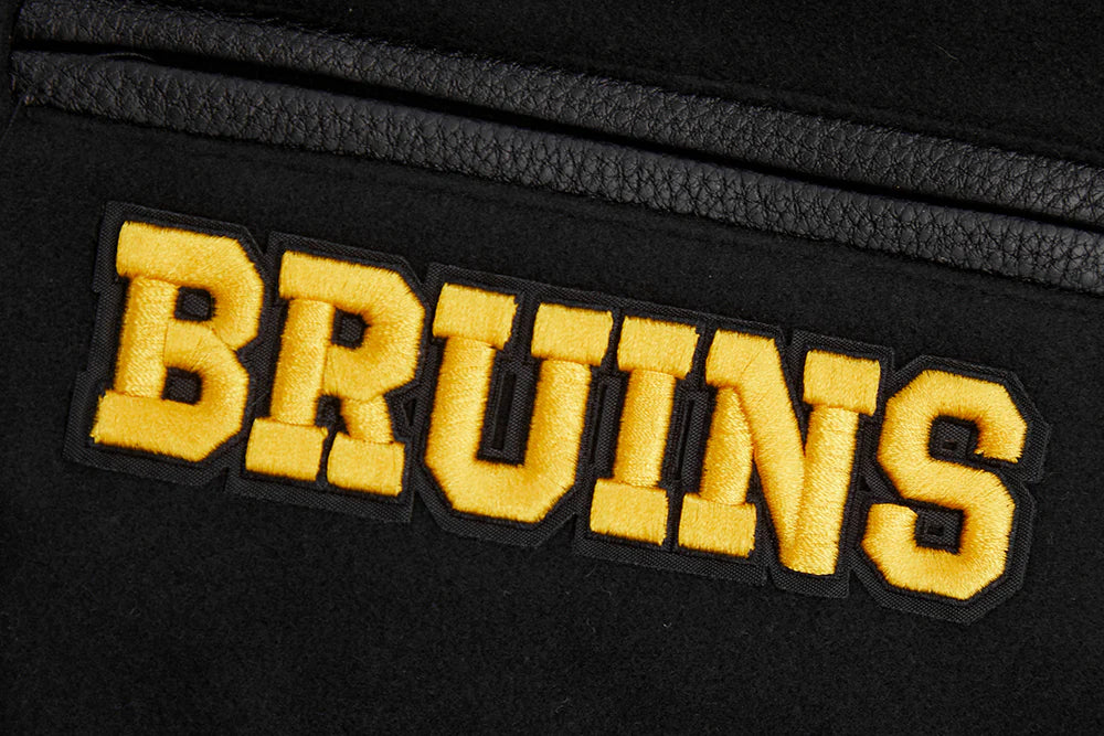 NHL BOSTON BRUINS RETRO CLASSIC WOMEN'S RIB WOOL VARSITY JACKET