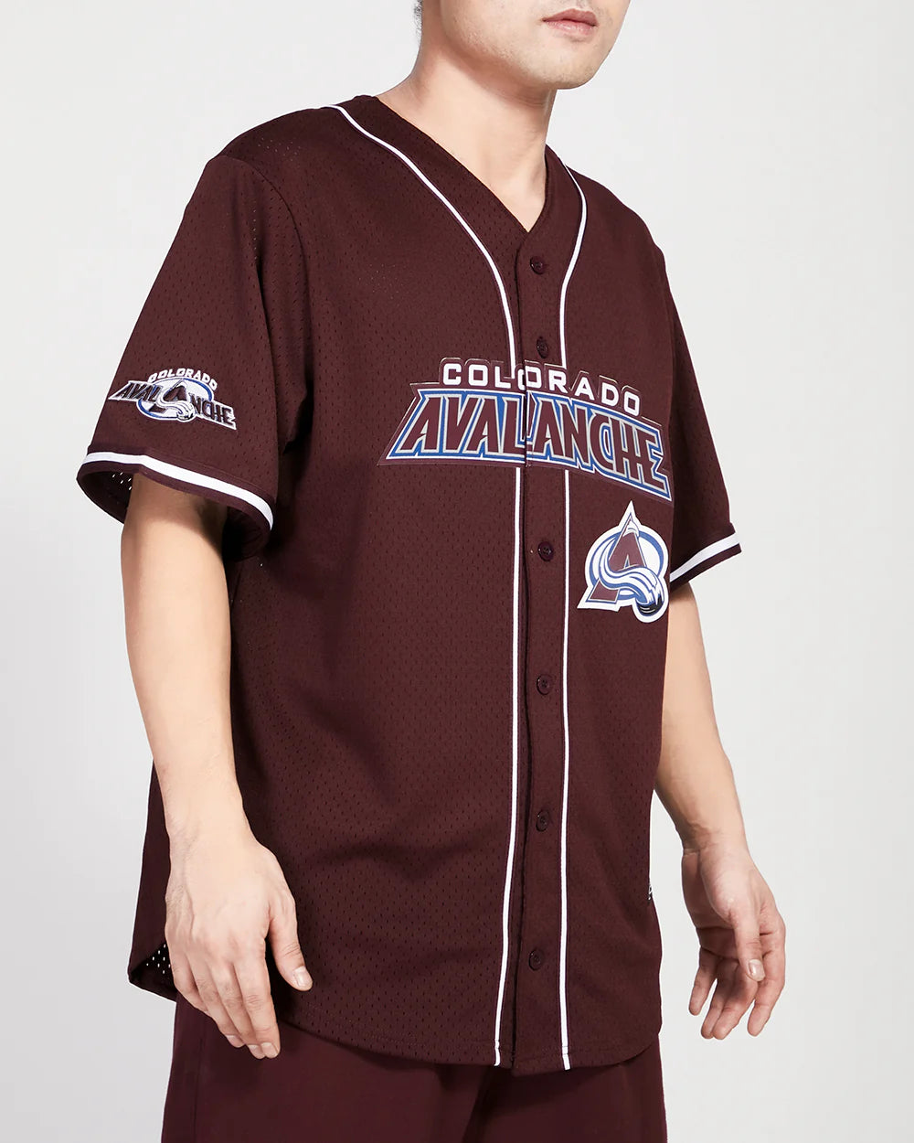 NHL COLORADO AVALANCHE CLASSIC MESH BUTTON DOWN SHIRT