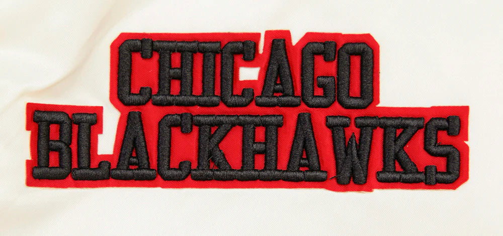 NHL CHICAGO BLACKHAWKS RETRO CLASSIC RIB SATIN JACKET
