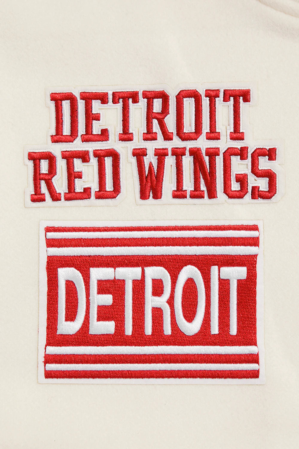 NHL DETROIT RED WINGS RETRO CLASSIC MEN'S RIB WOOL VARSITY JACKET