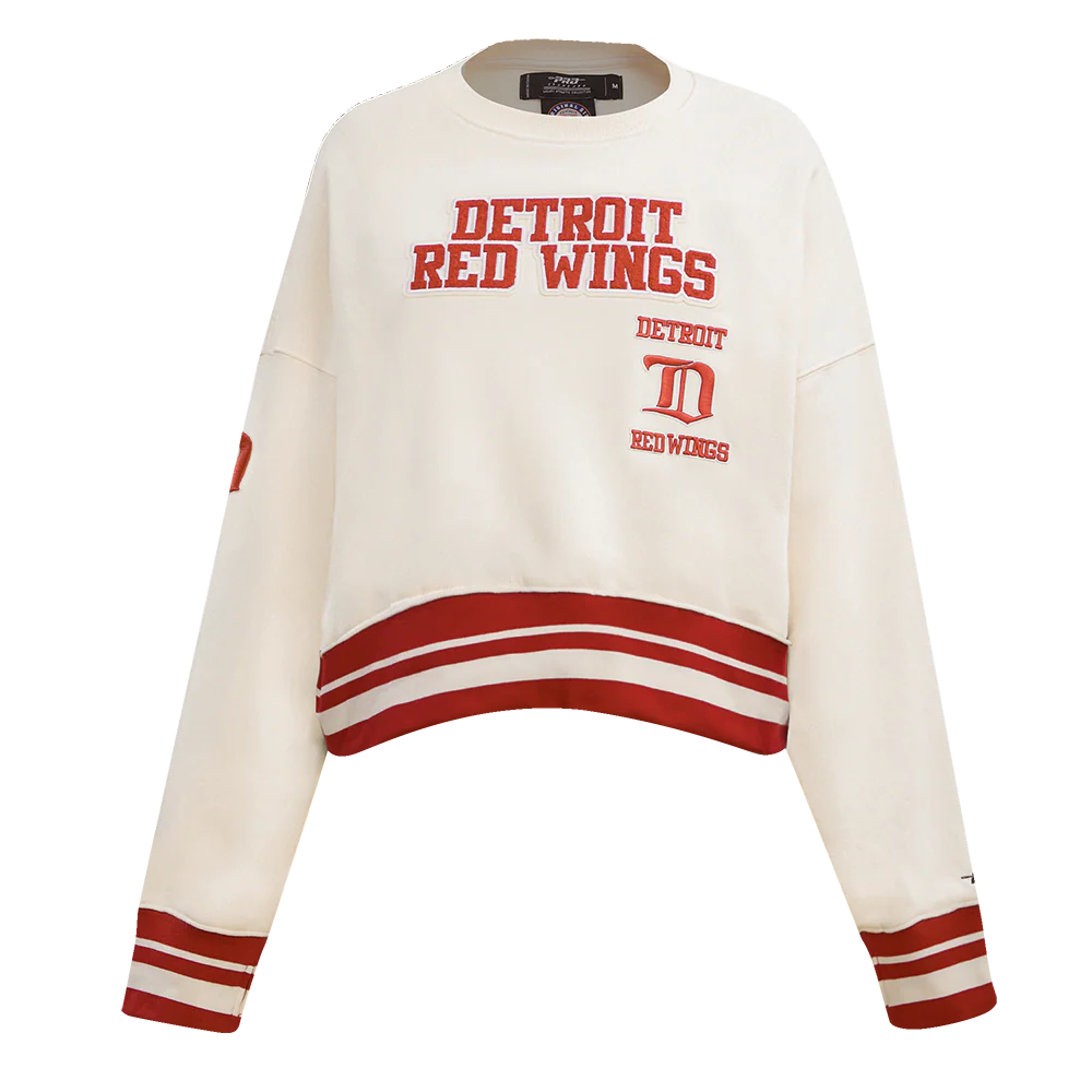 NHL DETROIT RED WINGS RETRO CLASSIC WOMEN'S RIB CREWNECK