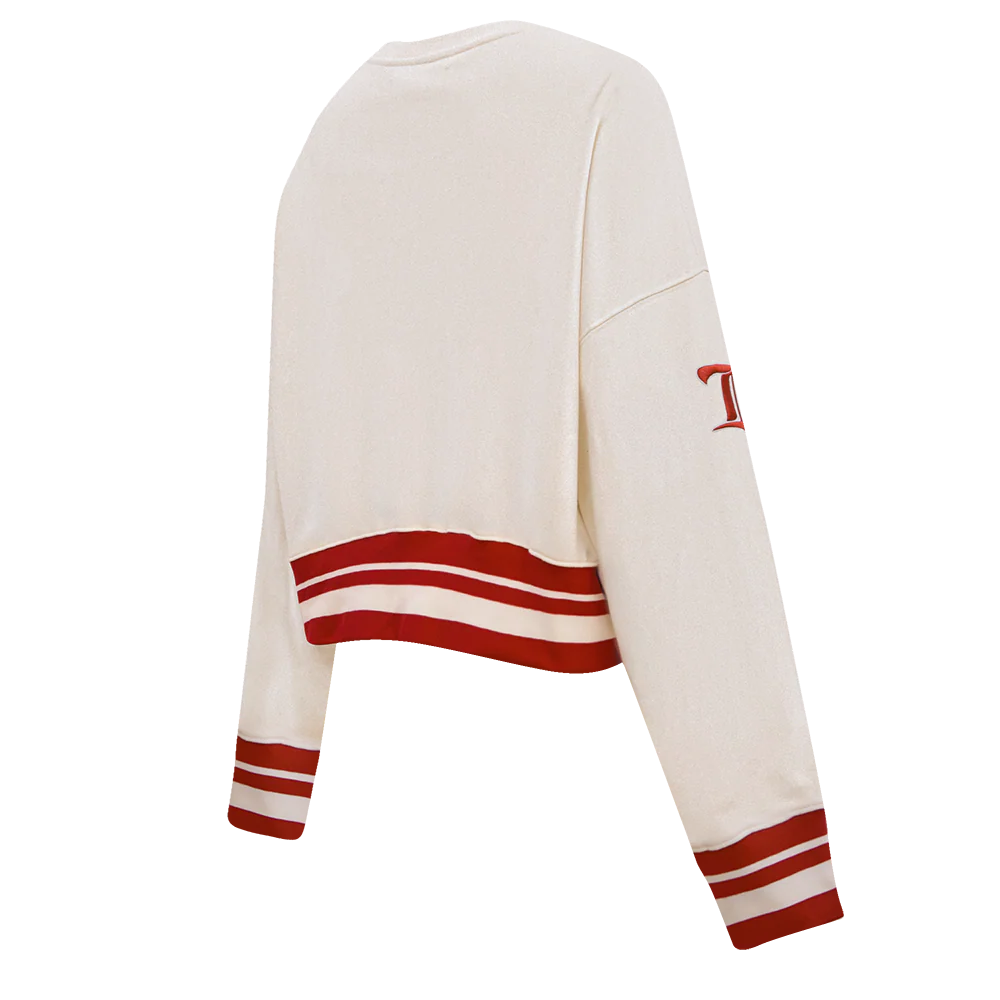 NHL DETROIT RED WINGS RETRO CLASSIC WOMEN'S RIB CREWNECK