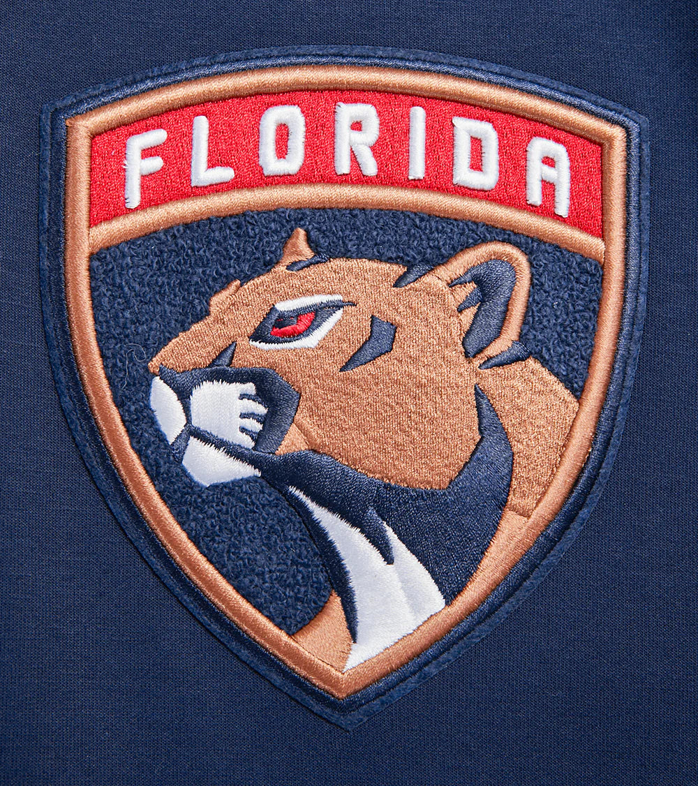NHL FLORIDA PANTHERS CLASSIC CHENILLE MEN'S DOUBLE KNIT PULLOVER HOODIE