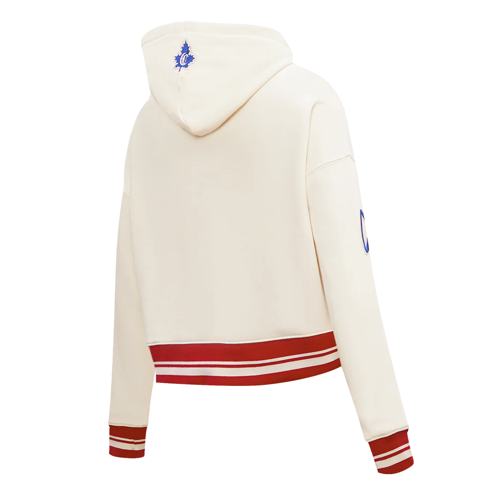 NHL MONTREAL CANADIENS RETRO CLASSIC WOMEN'S RIB CROPPED PULLOVER HOODIE