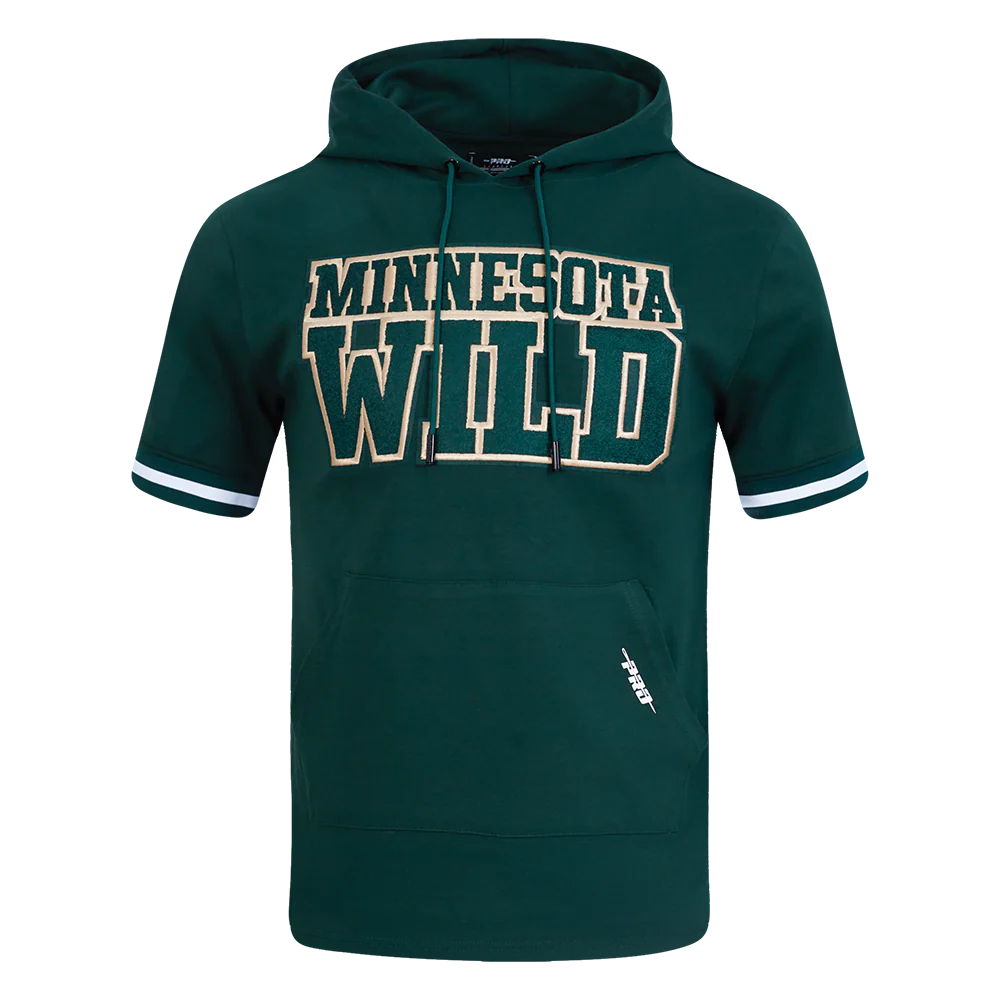 NHL MINNESOTA WILD CLASSIC MEN'S CHENILLE DK SS PO HOODIE