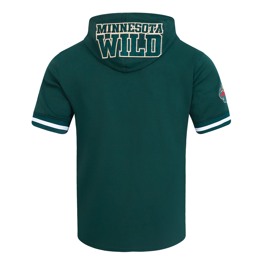NHL MINNESOTA WILD CLASSIC MEN'S CHENILLE DK SS PO HOODIE
