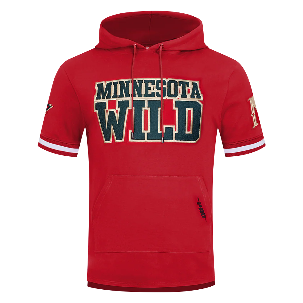 NHL MINNESOTA WILD CLASSIC MEN'S CHENILLE DK SS PO HOODIE