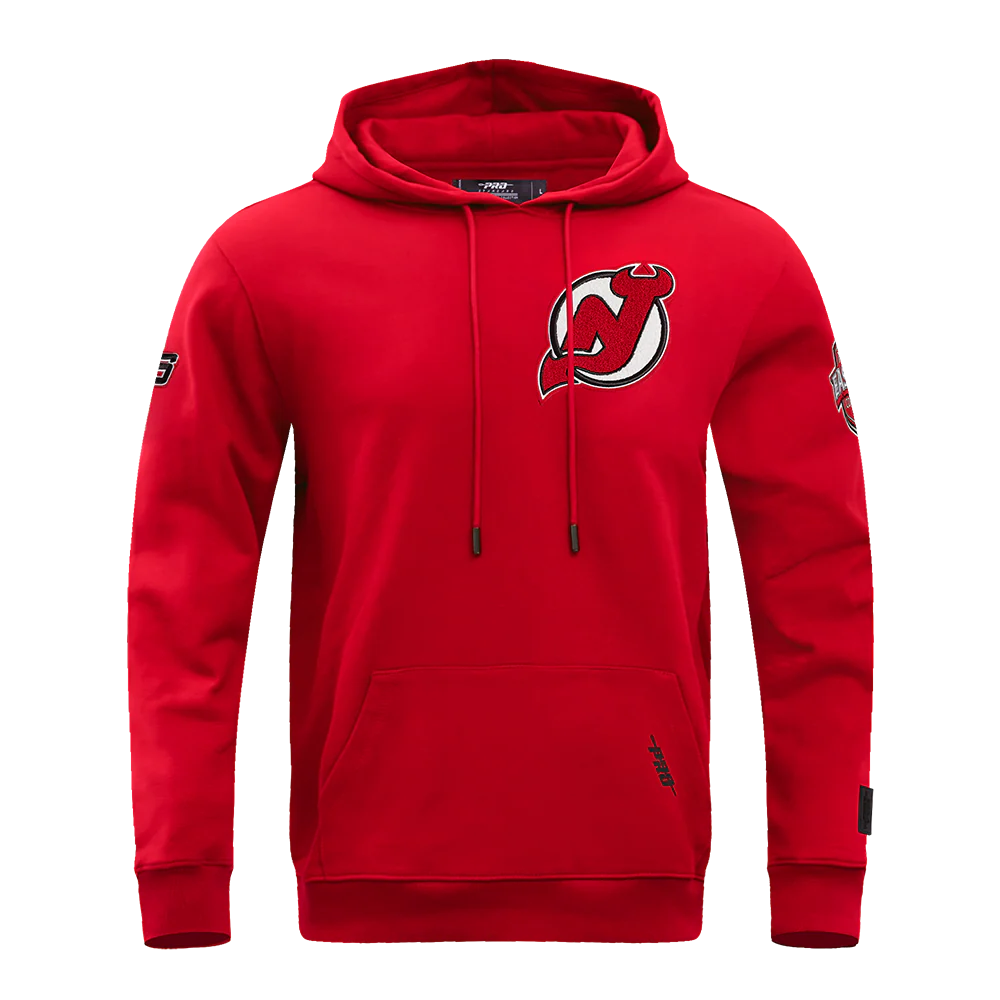 NHL NEW JERSEY DEVILS CLASSIC CHENILLE MEN'S PULLOVER HOODIE