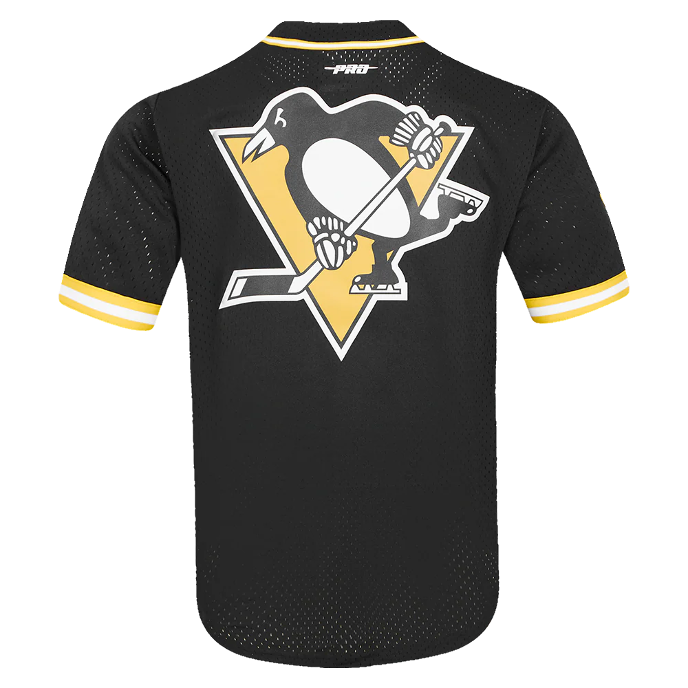 NHL PITTSBURGH PENGUINS CLASSIC MEN'S MESH BUTTON DOWN JERSEY