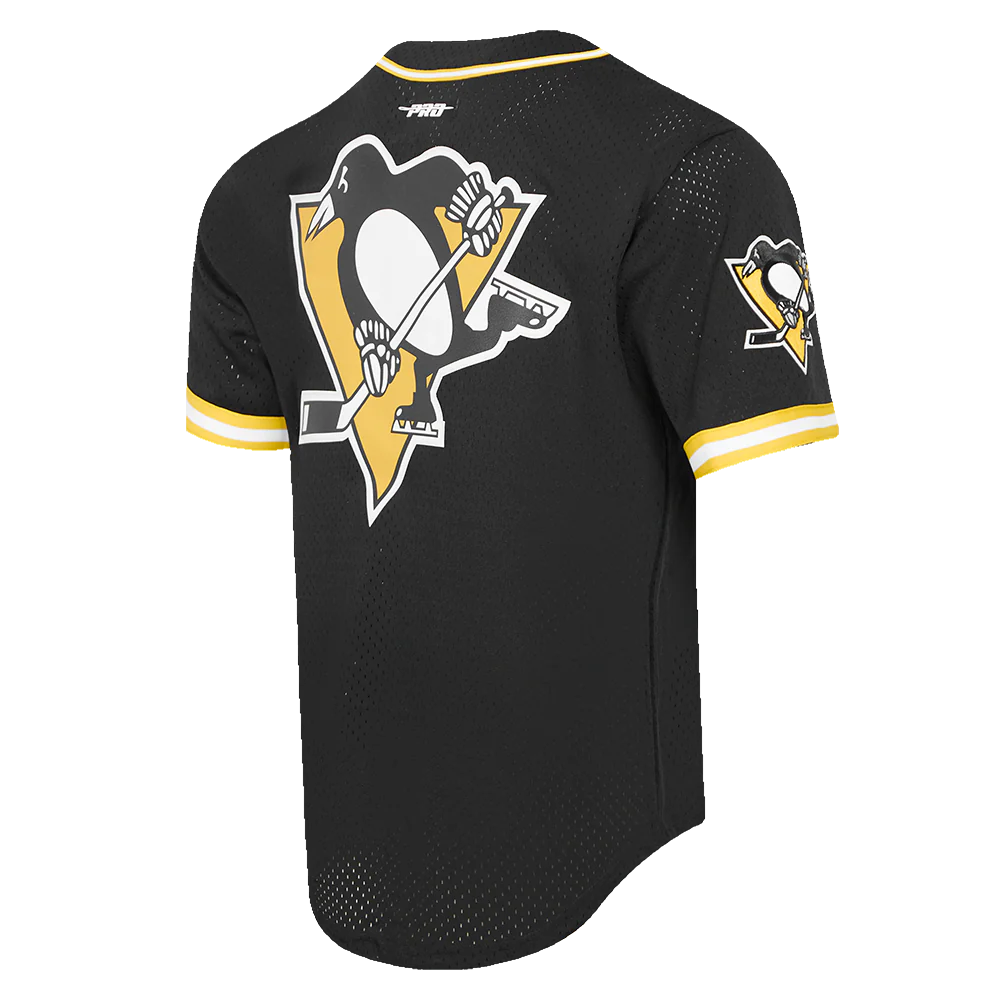 NHL PITTSBURGH PENGUINS CLASSIC MEN'S MESH BUTTON DOWN JERSEY