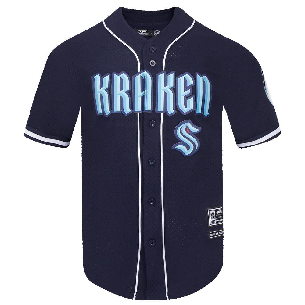 NHL SEATTLE KRAKEN CLASSIC MEN'S MESH BUTTON DOWN JERSEY