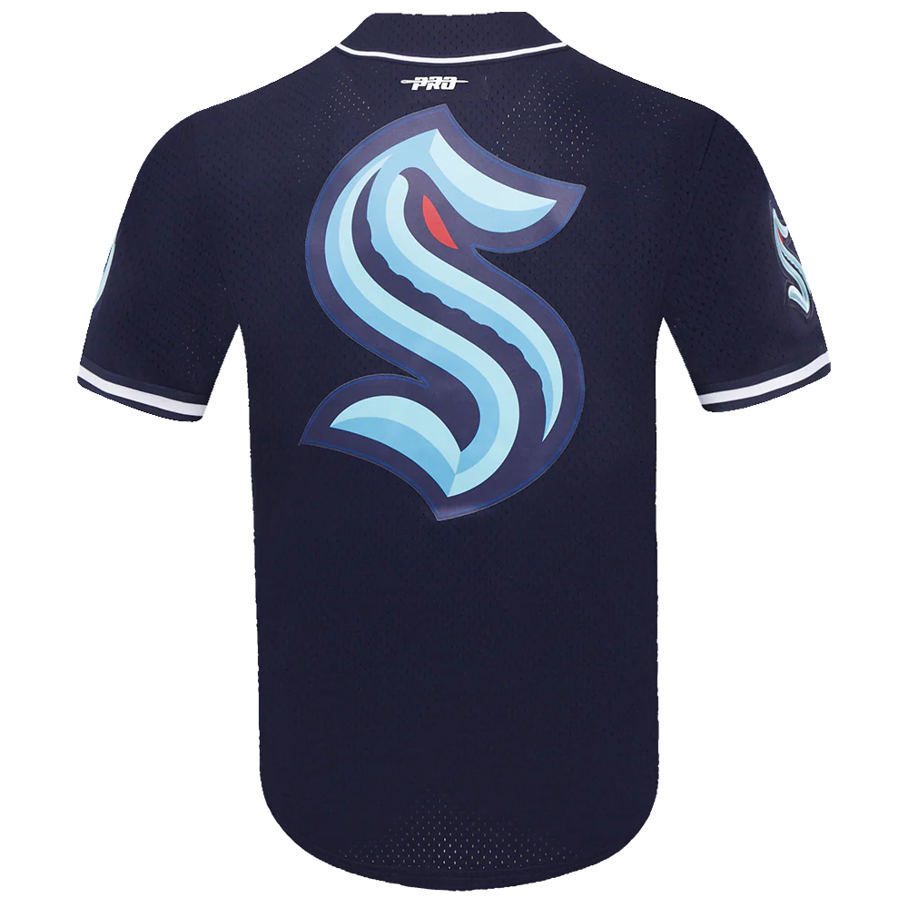 NHL SEATTLE KRAKEN CLASSIC MEN'S MESH BUTTON DOWN JERSEY