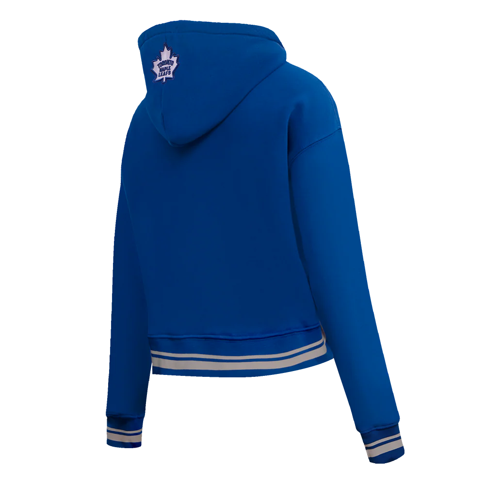 NHL TORONTO MAPLE LEAFS RETRO CLASSIC WOMEN'S RIB CROPPED PULLOVER HOODIE
