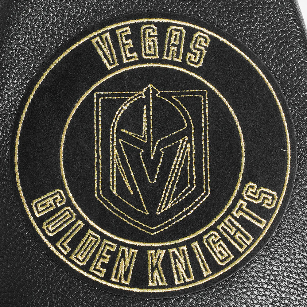 NHL VEGAS GOLDEN KNIGHTS BLACK & GOLD MEN'S WOOL VARSITY JACKET
