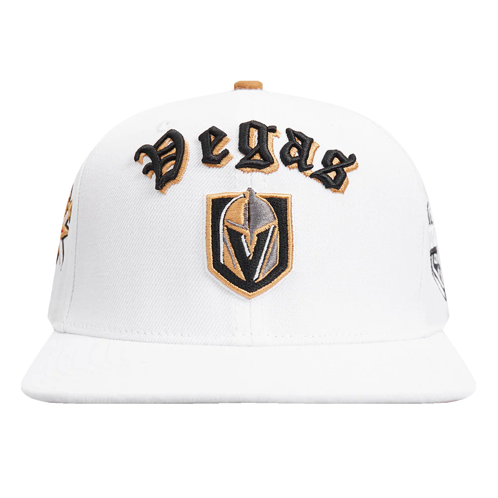 NHL VEGAS GOLDEN KNIGHTS OLD ENGLISH UNISEX 6 PANEL SNAPBACK HAT