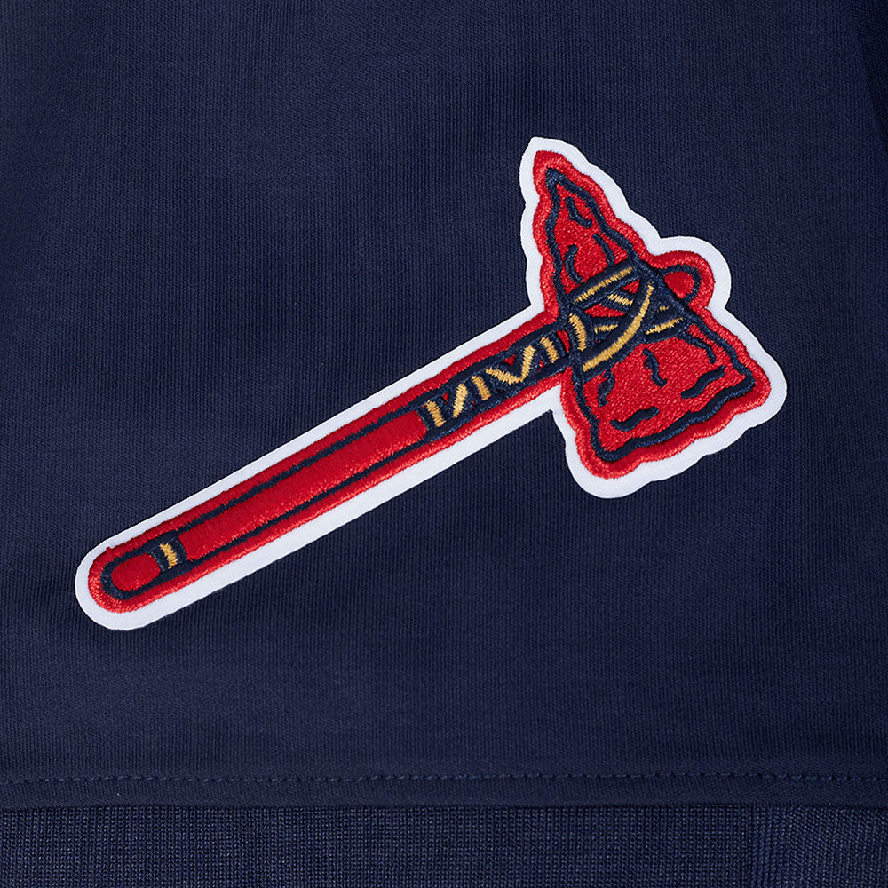 MLB ATLANTA BRAVES MATT OLSON #28 CLASSIC MEN'S SHORT SLEEVE PULLOVER HOODIE