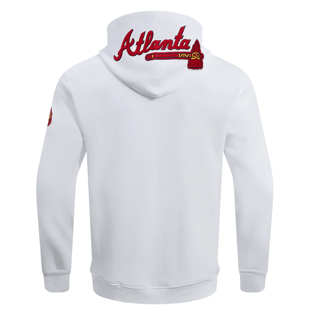 MLB ATLANTA BRAVES CLASSIC CHENILLE MEN'S PULLOVER HOODIE