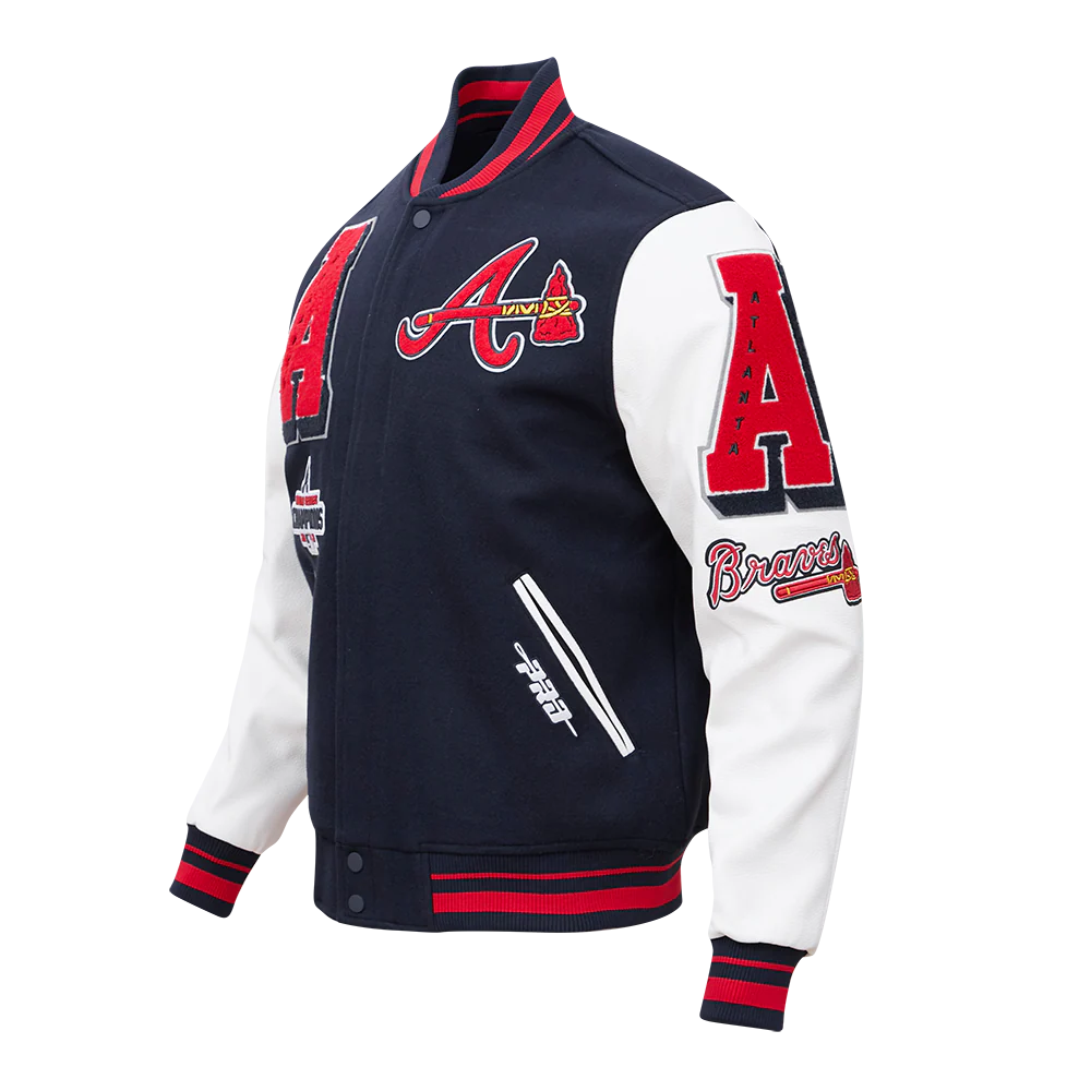 MLB ATLANTA BRAVES MASHUP MEN'S RIB WOOL VARSITY JACKET