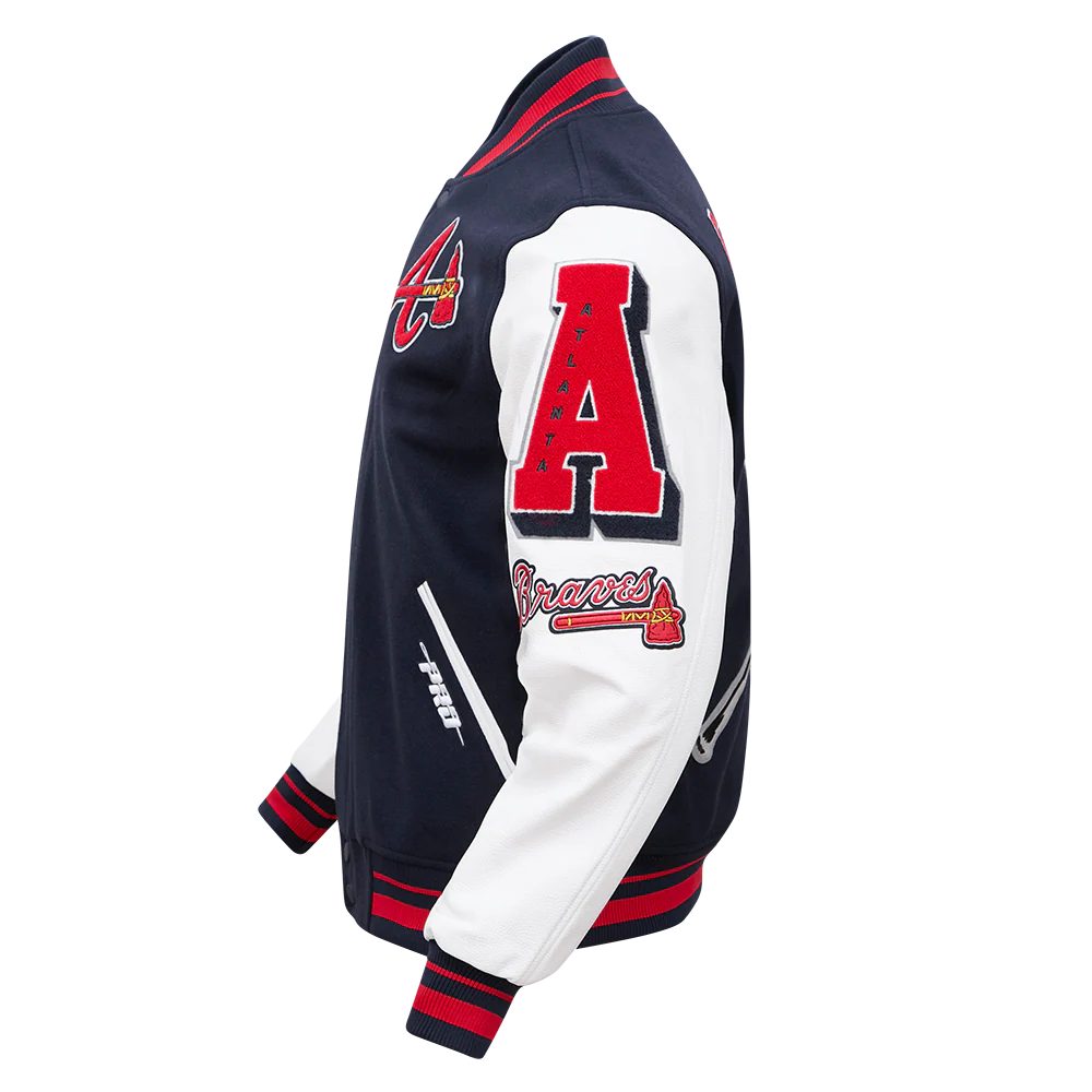 MLB ATLANTA BRAVES MASHUP MEN'S RIB WOOL VARSITY JACKET
