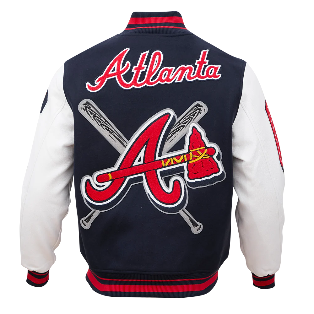 MLB ATLANTA BRAVES MASHUP MEN'S RIB WOOL VARSITY JACKET
