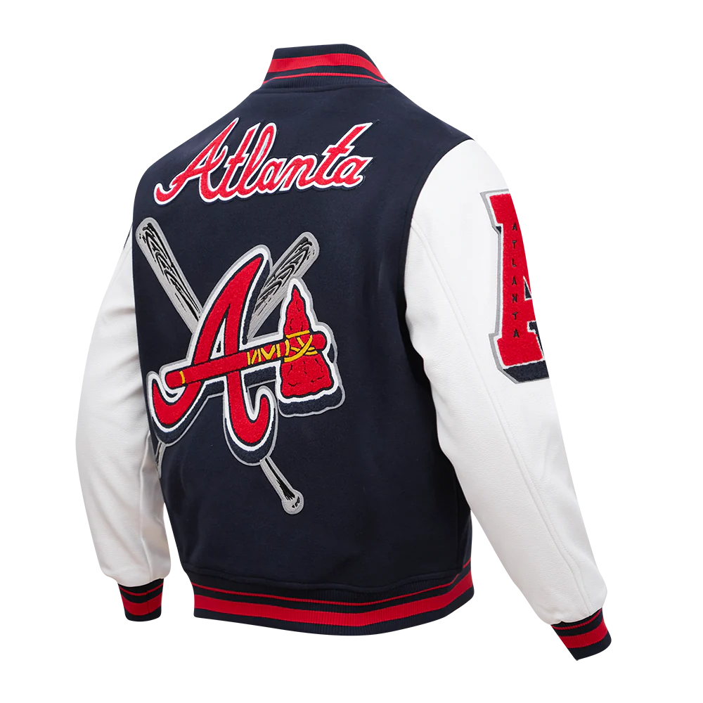 MLB ATLANTA BRAVES MASHUP MEN'S RIB WOOL VARSITY JACKET