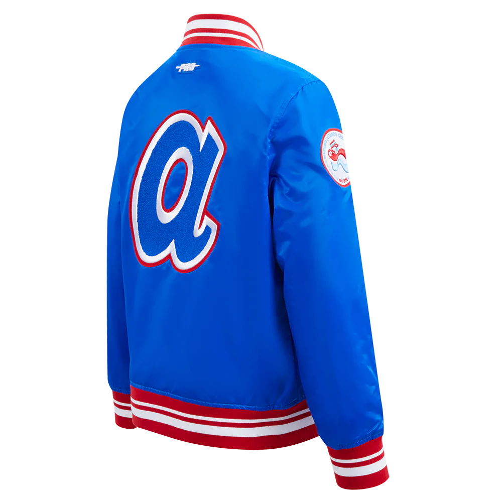 MLB ATLANTA BRAVES RETRO CLASSIC BIG BOYS RIB SATIN JACKET