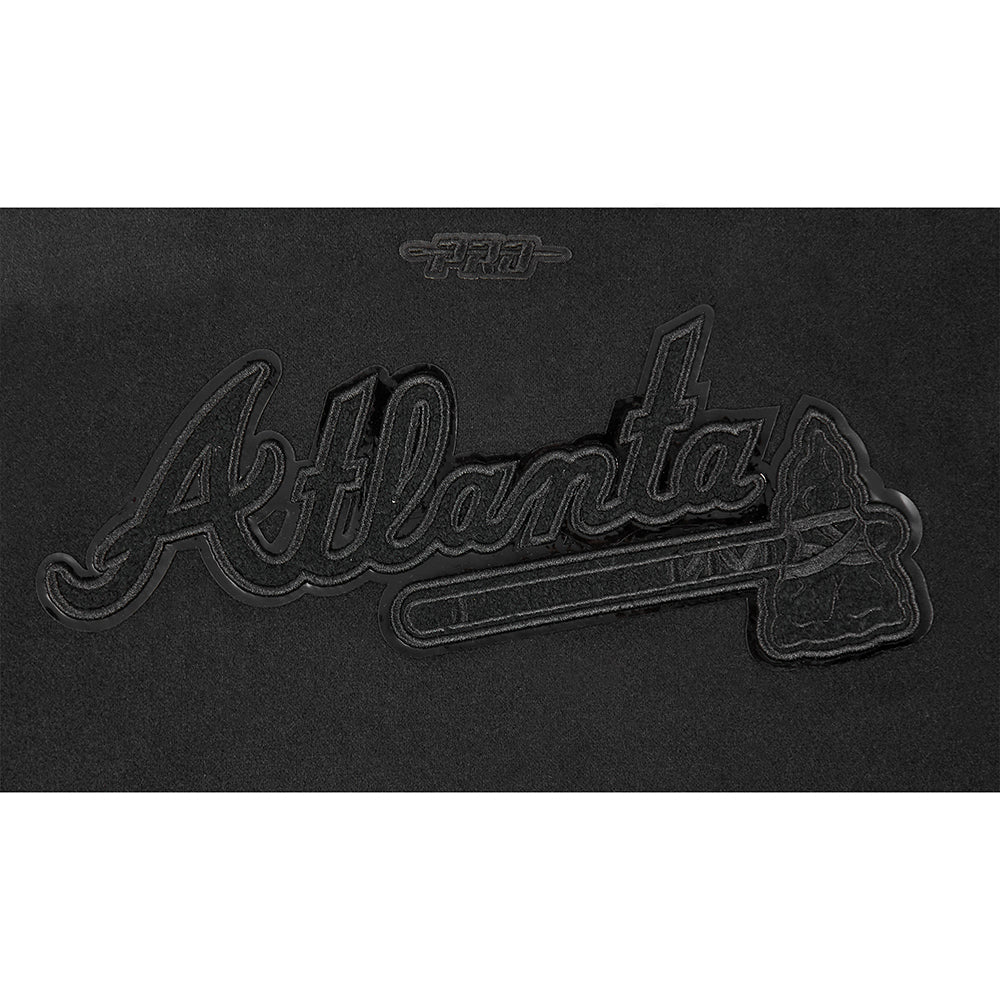 MLB ATLANTA BRAVES TRIPLE BLACK BIG BOYS WOOL VARSITY JACKET