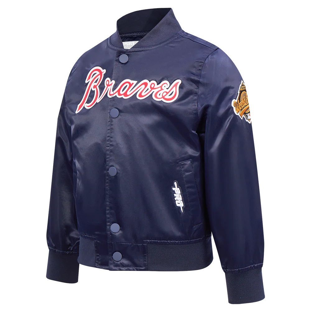 MLB ATLANTA BRAVES CLASSIC TODDLER BOYS SATIN JACKET