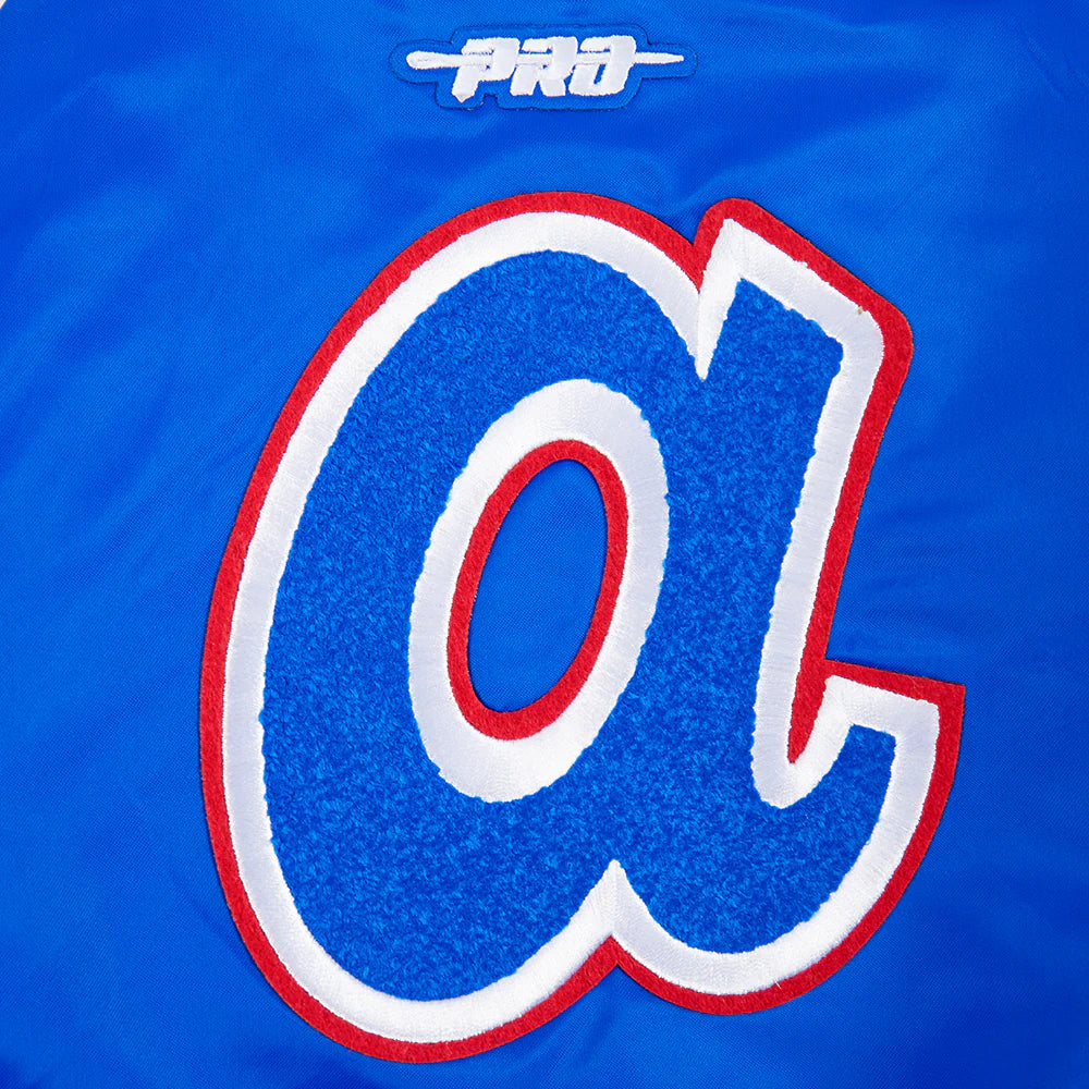 MLB ATLANTA BRAVES RETRO CLASSIC TODDLER BOYS RIB SATIN JACKET