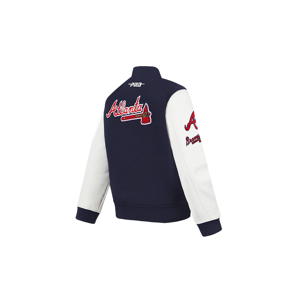 MLB ATLANTA BRAVES CLASSIC TODDLER BOYS WOOL VARSITY JACKET