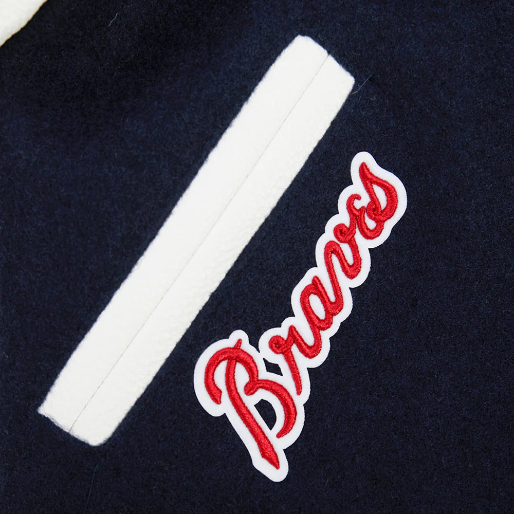 MLB ATLANTA BRAVES CLASSIC TODDLER BOYS WOOL VARSITY JACKET