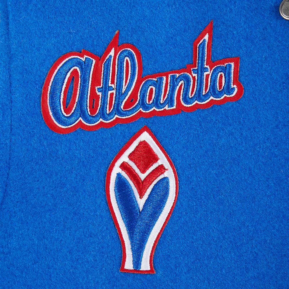 MLB ATLANTA BRAVES RETRO CLASSIC TODDLER BOYS RIB WOOL VARSITY JACKET