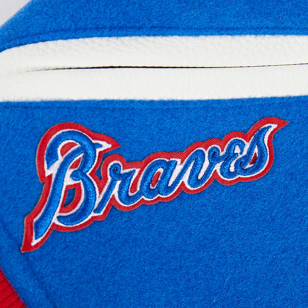 MLB ATLANTA BRAVES RETRO CLASSIC TODDLER BOYS RIB WOOL VARSITY JACKET