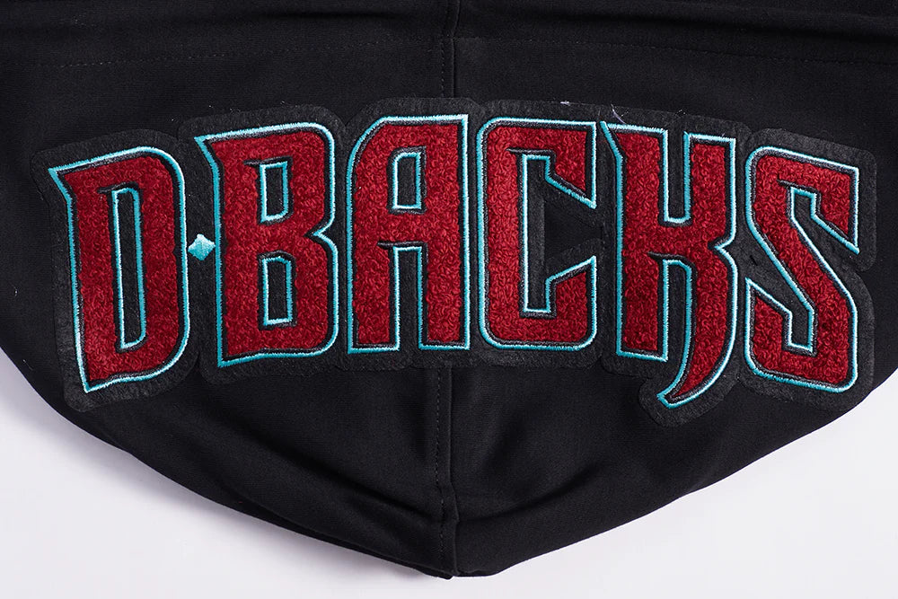 MLB ARIZONA DIAMONDBACKS CLASSIC CHENILLE MEN'S SHORT SLEEVE PULLOVER HOODIE