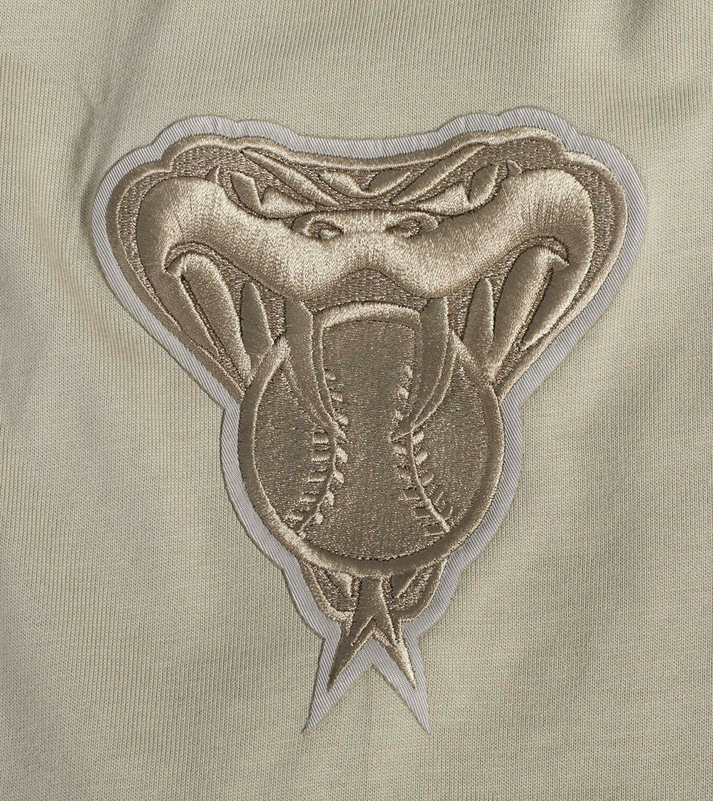 MLB ARIZONA DIAMONDBACKS NEUTRAL MEN'S COTTON JERSEY SHORT SLEEVE PULLOVER HOODIE