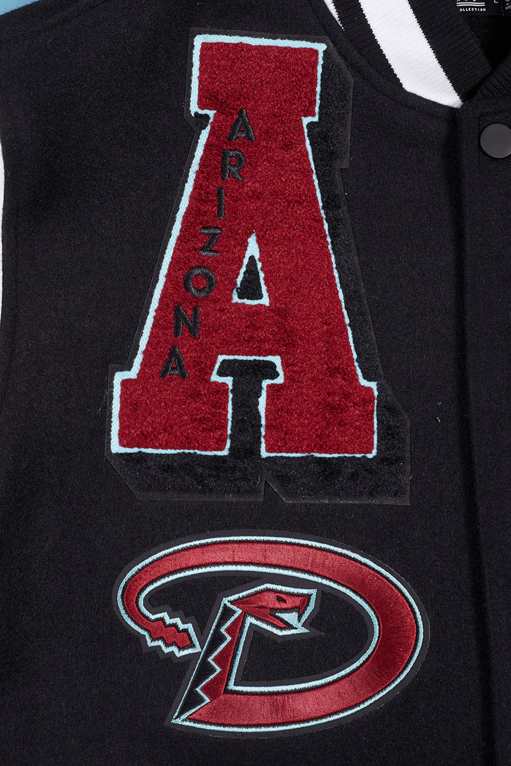 MLB ARIZONA DIAMONDBACKS MASHUP MEN'S RIB WOOL VARSITY JACKET