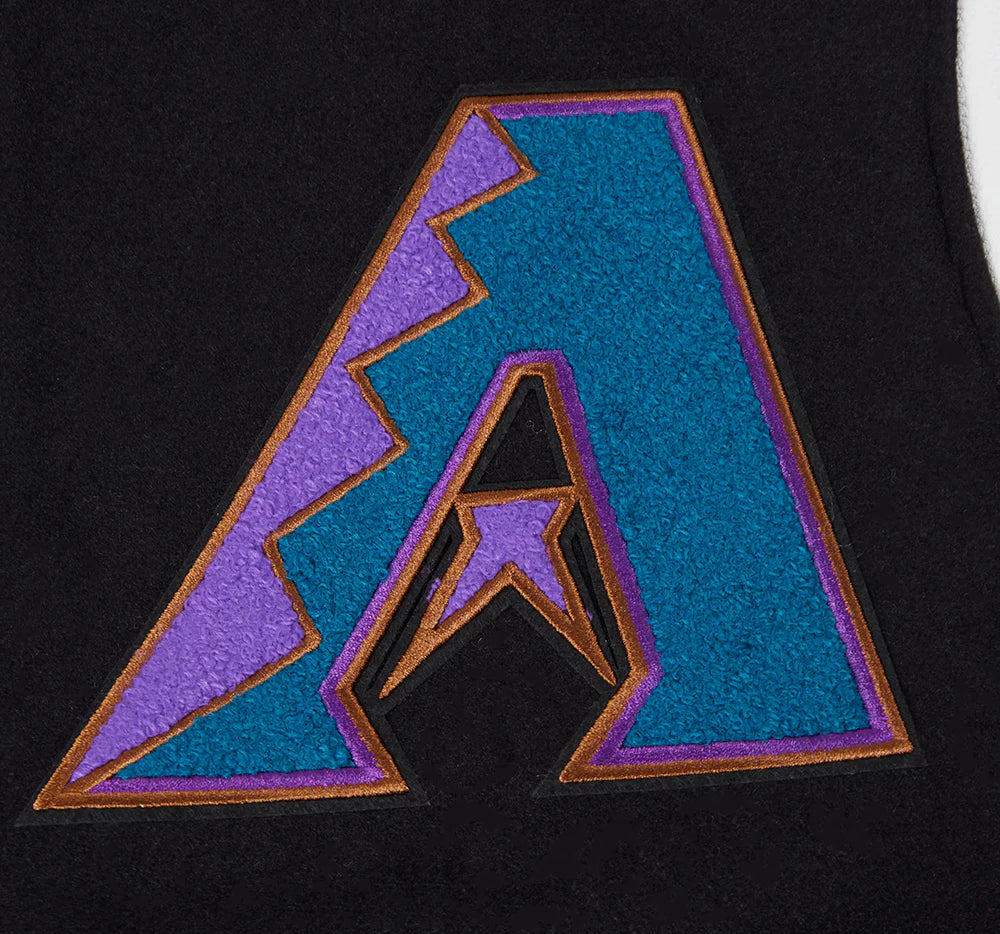 MLB ARIZONA DIAMONDBACKS RETRO CLASSIC MEN'S RIP WOOL VARSITY JACKET